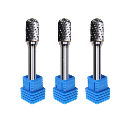 5 / 8mm كربيد الروتاري الأزيز طويل شانك الكرة نوع الشكل D Sd لقم واحد مزدوج القطع