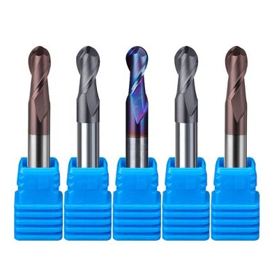 مطحنة نهاية كربيد التنجستن الصلب 200 مم 6 Hrc 55 Round R3 4 Flute Hrc 45