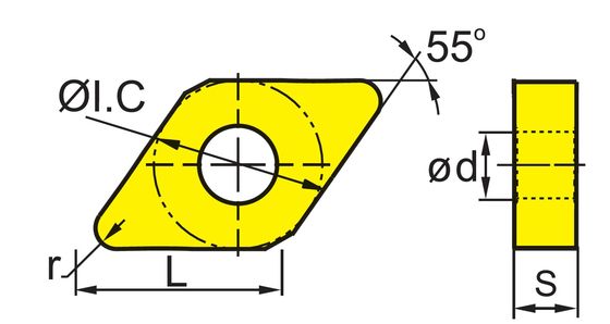 إدخال CNC DNMG عالي الكفاءة بزاوية 55 درجة D وزاوية 0 درجة N للدوران الدقيق في الفولاذ والفولاذ المقاوم للصدأ