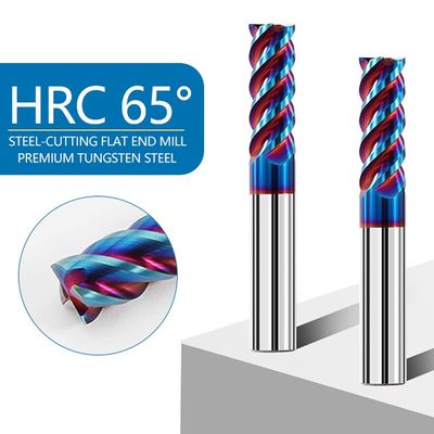 أداة طحن نهاية كربيد التنجستن ذات 4 أسنان مع طلاء nACo4 لتصنيع الفولاذ المقاوم للصدأ