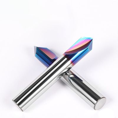 أداة تشفير 65 ° 2-الفلوت مع زاوية 90 ° قطعة طحن كاربيد التولفستين للصلب المقاوم للصدأ