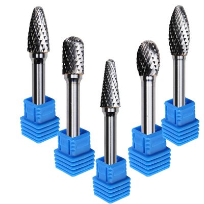 ملف دوار من كربيد التنجستن من النوع A مقاس 6 مم 1/8 قطعة واحدة مزدوجة الساق طويلة