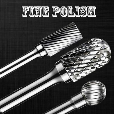 5 / 8mm كربيد الروتاري الأزيز طويل شانك الكرة نوع الشكل D Sd لقم واحد مزدوج القطع