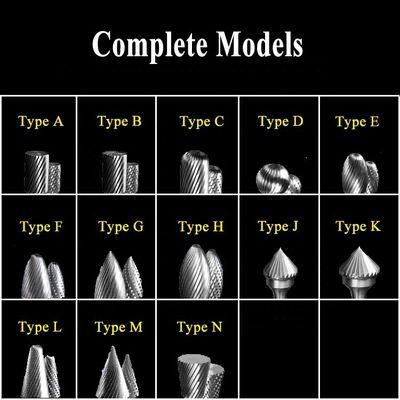 Se البيضاوي البيض C1225 6 مم شكل لهب دوار الدورية كربيد التنجستن شفرات 8 مم