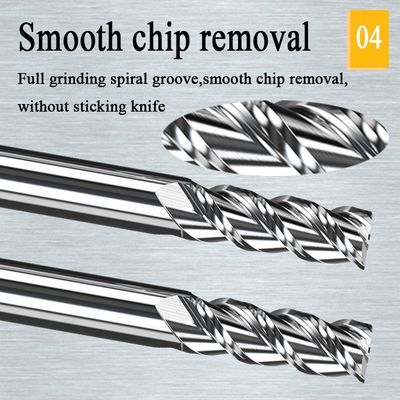 1mm CNC مطحنة نهاية كربيد التنجستن Hrc55 مطحنة نهاية الألومنيوم مطاحن أداة القطع